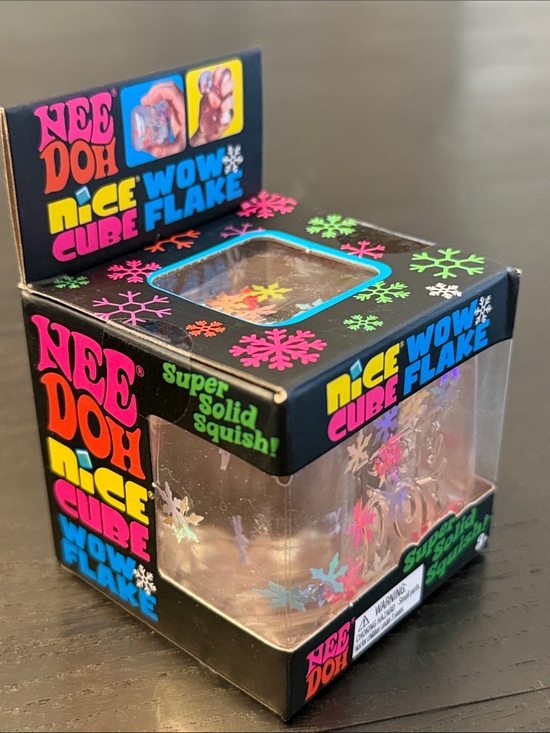 Needoh Other - Needoh Nice Cube Wow Flake - Clear Squishy Toy* New and Authentic *